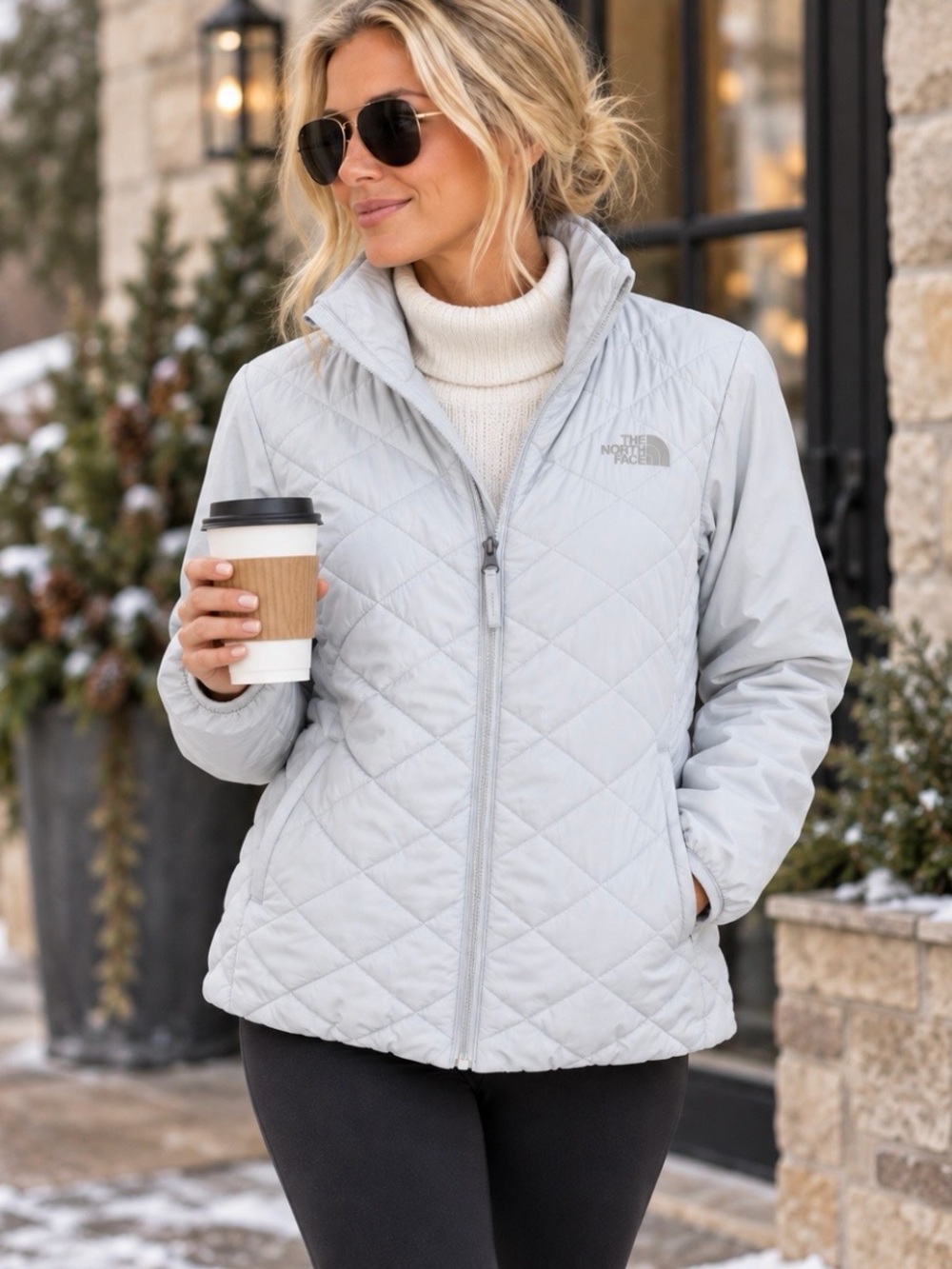 The North Face Carto Triclimate PrimaLoft Insulated Liner Jacket Gray Womens L